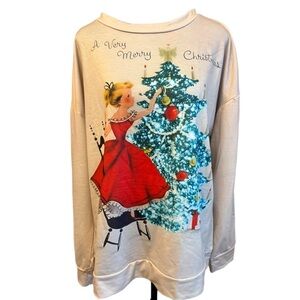 A Very Merry Christmas Vintage‎ Design Long Sleeve Top